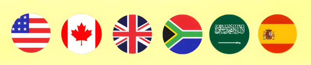 iptv for us and canada and south africa and arabic and spain