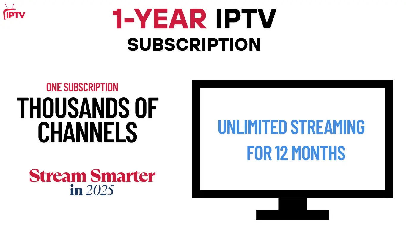 IPTV 1 Year Subscription