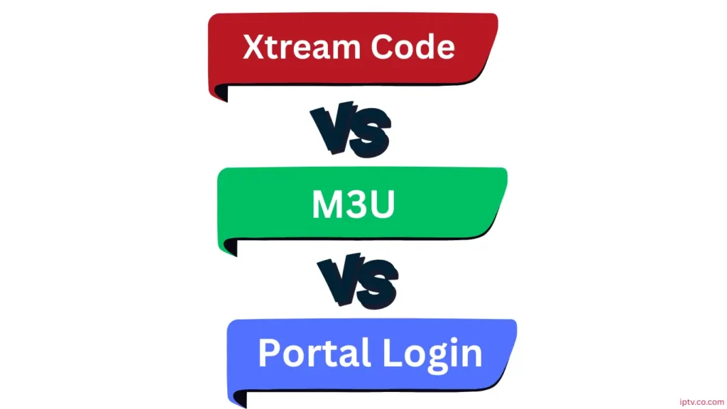 Xtream Code vs M3U Playlist vs Portal Login