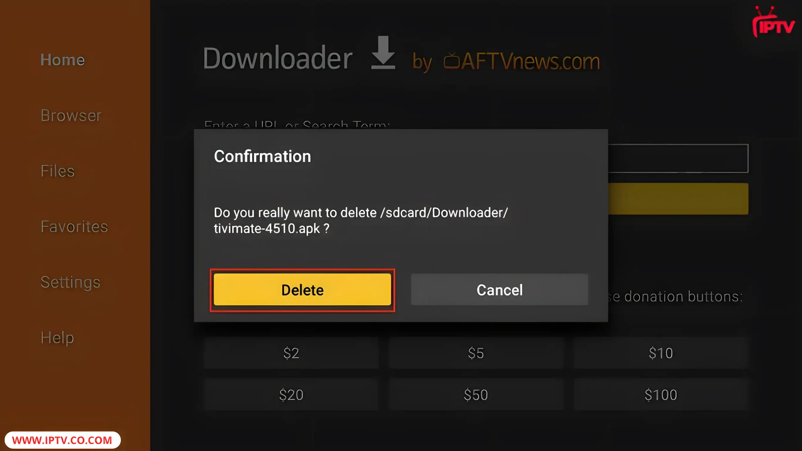 Again click Delete