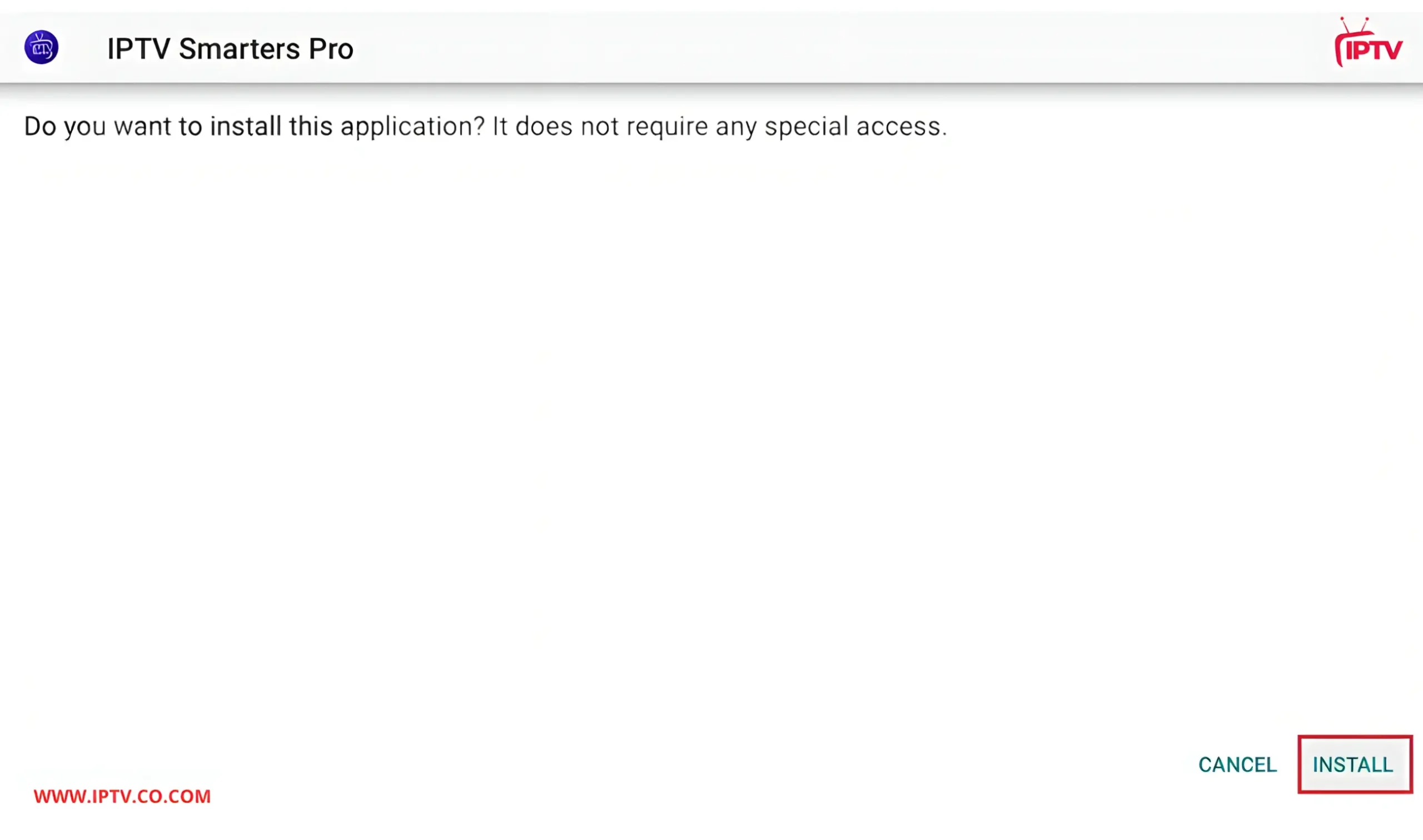 Click Install to continue
