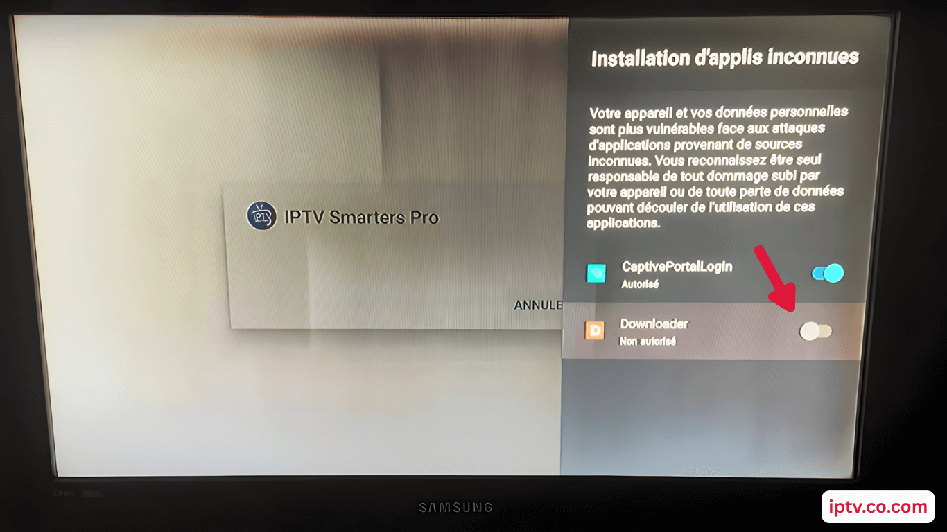Allow Downloader to install unknown app.