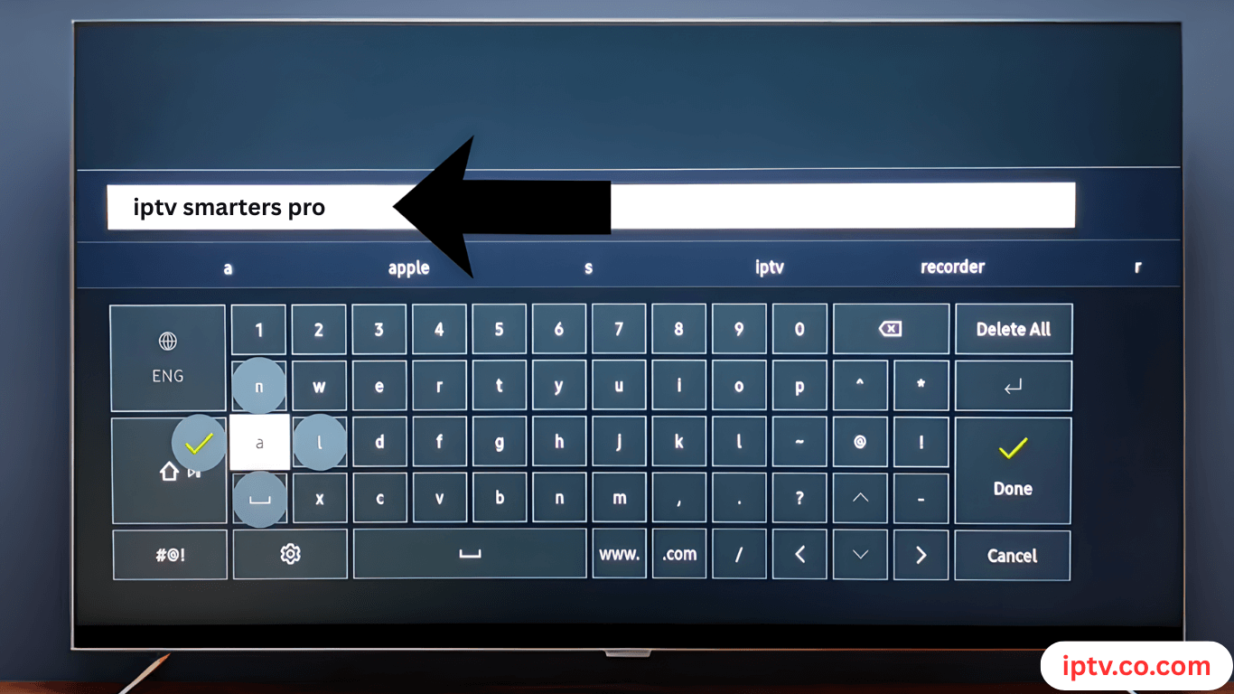 Enter “IPTV Smarters Pro” in the search bar (1)