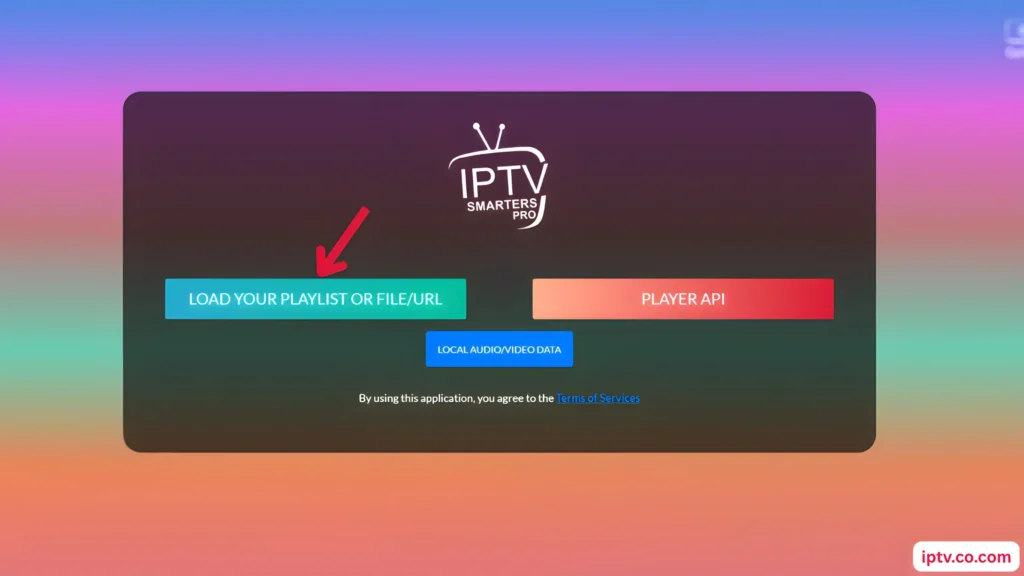 Go to the M3U Playlist section in IPTV Smarters Pro.