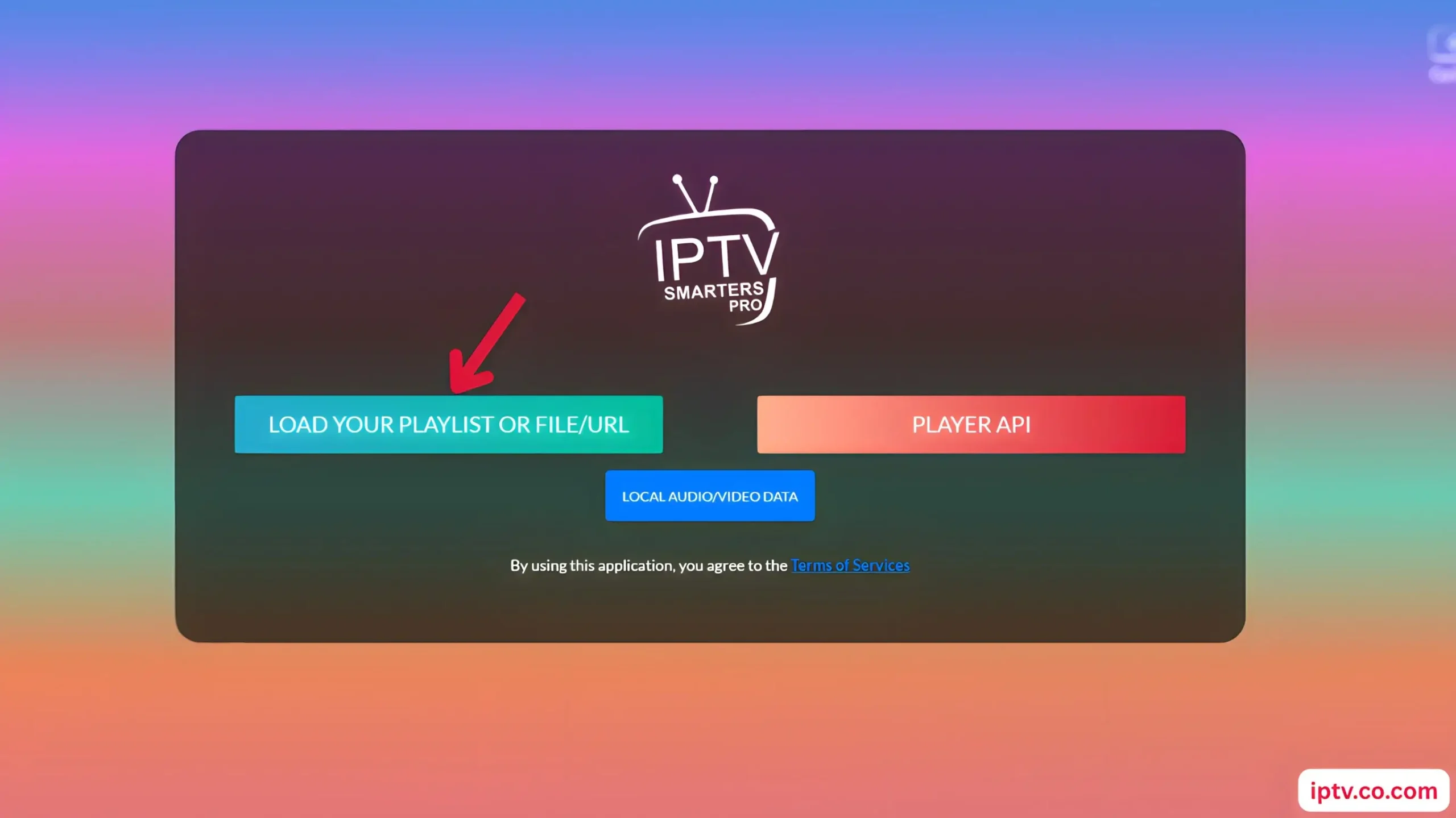 Go to the M3U Playlist section in IPTV Smarters Pro.