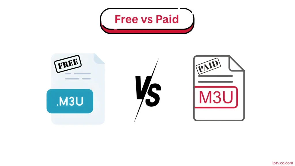 Free vs Paid IPTV M3U url