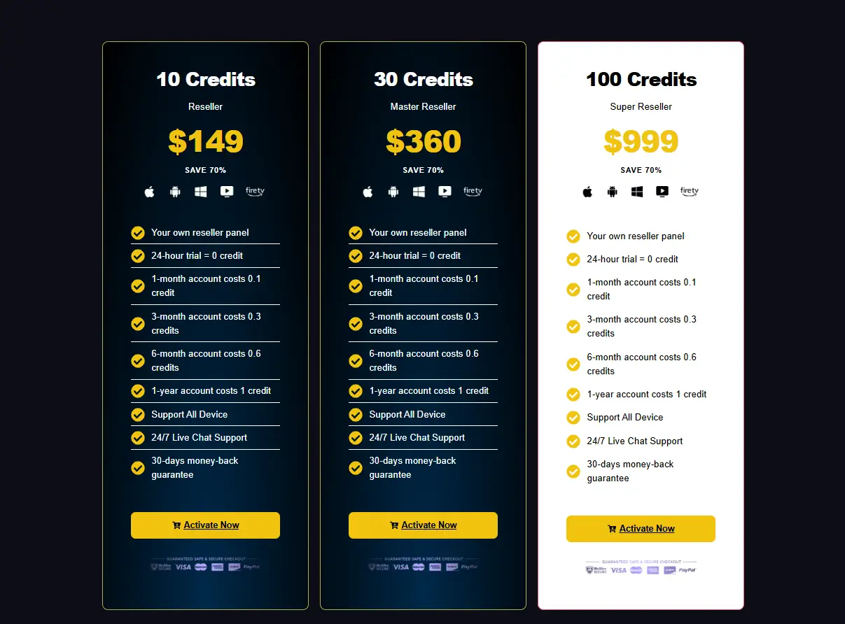 cheap iptv reseller plans