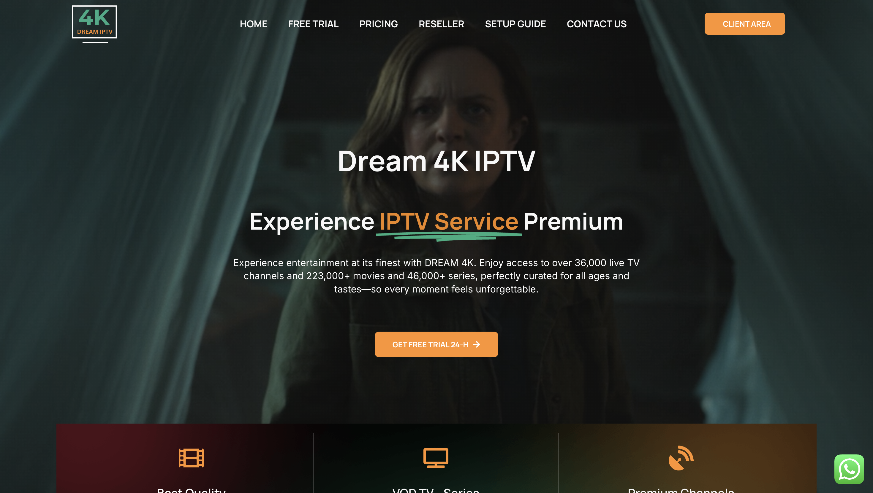 dream 4k iptv website